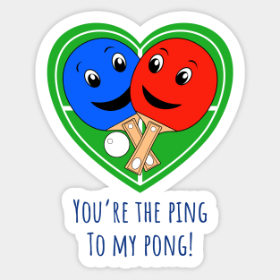 Valentines Table Tennis Sticker